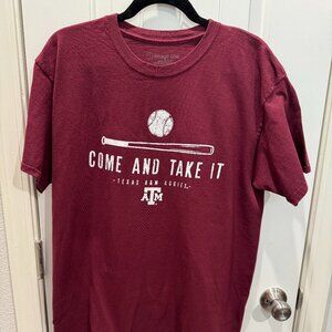 Texas A&M Come and Take it Baseball Tee Shirt